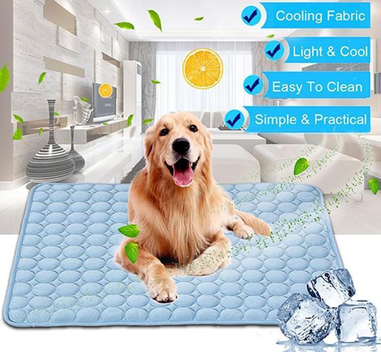 PETS&CLEAN Pet Dog Cat Ice Silk Cold Nest Pad For Cooling