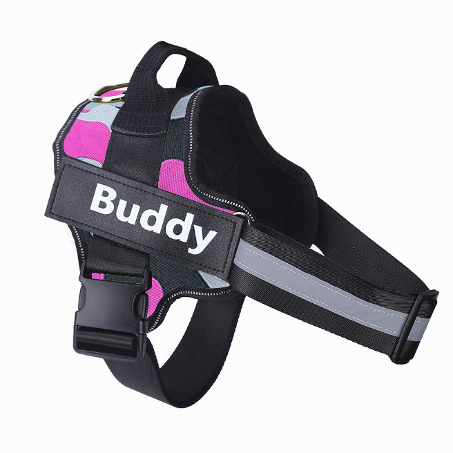 PETS&CLEAN Personalized Dog Harness Reflective Breathable Adjustable