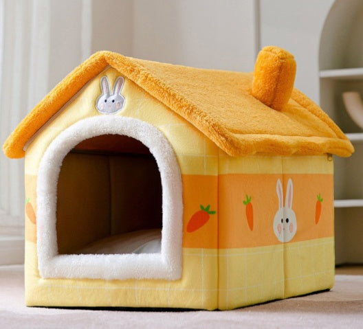 PETS&CLEAN Cat and Dog Bed Sleep Enclosed Cave
