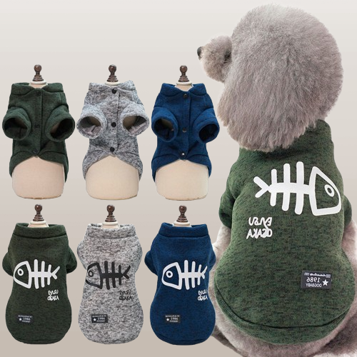 PETS&CLEAN Pet Clothes Fishbone Pattern Small Dog