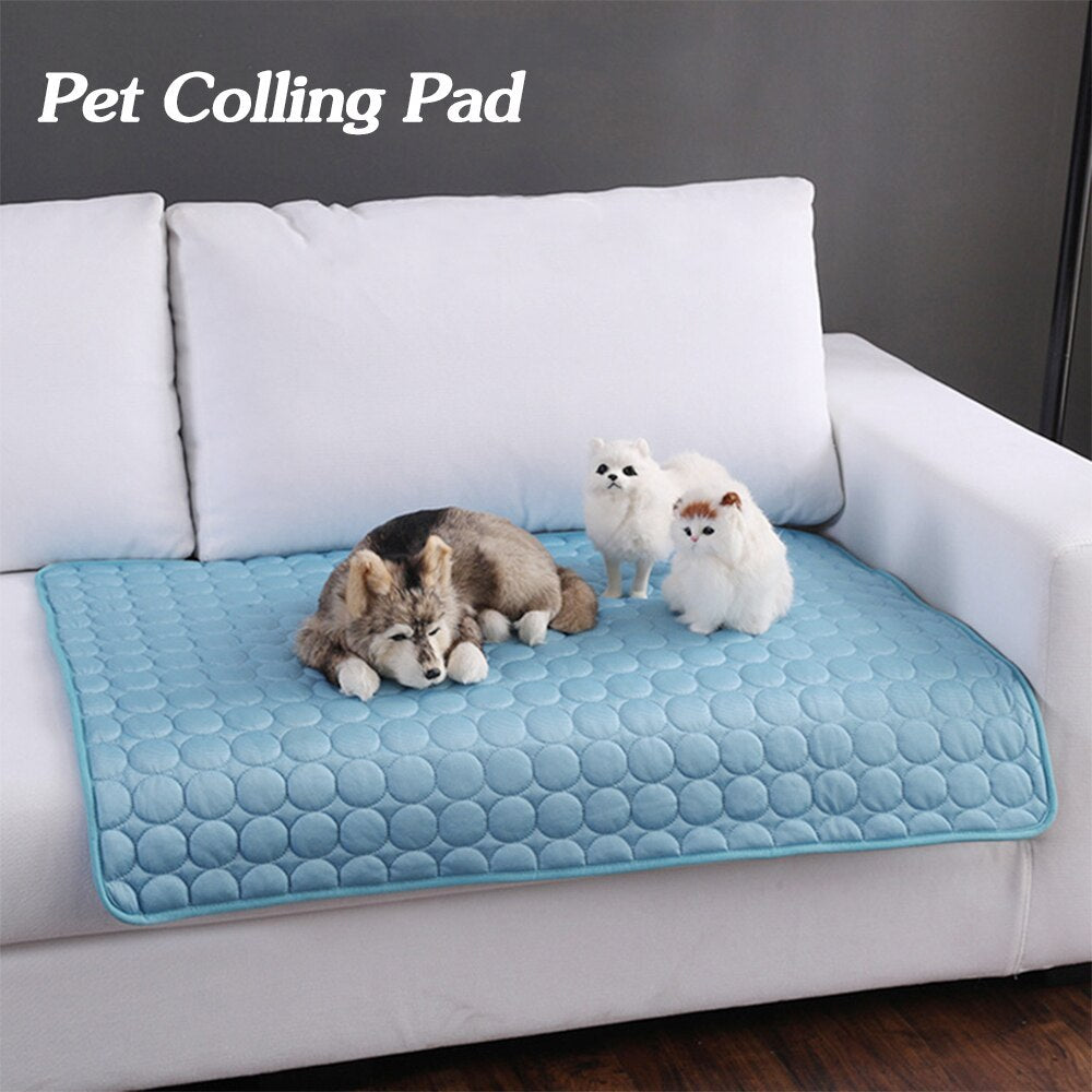 PETS&CLEAN Pet Dog Cat Ice Silk Cold Nest Pad For Cooling