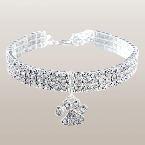 PETS&CLEAN Pet Collar With Diamonds