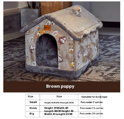 PETS&CLEAN Cat and Dog Bed Sleep Enclosed Cave
