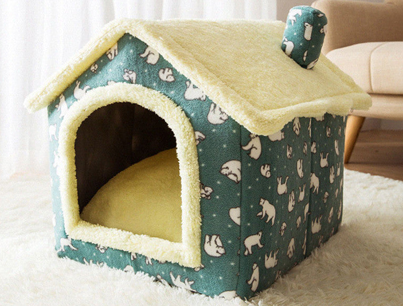 PETS&CLEAN Cat and Dog Bed Sleep Enclosed Cave