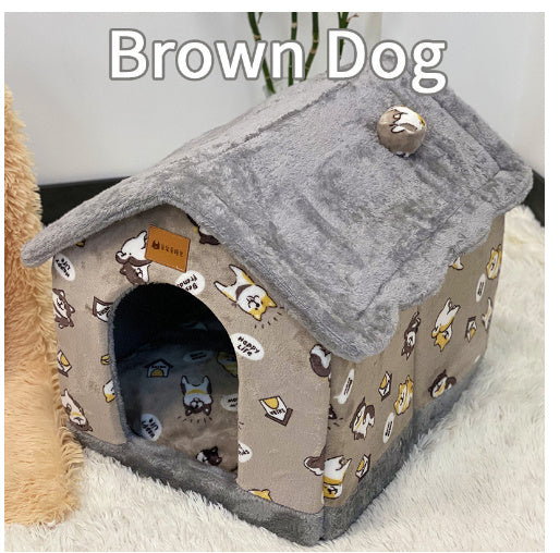 PETS&CLEAN Cat and Dog Bed Sleep Enclosed Cave