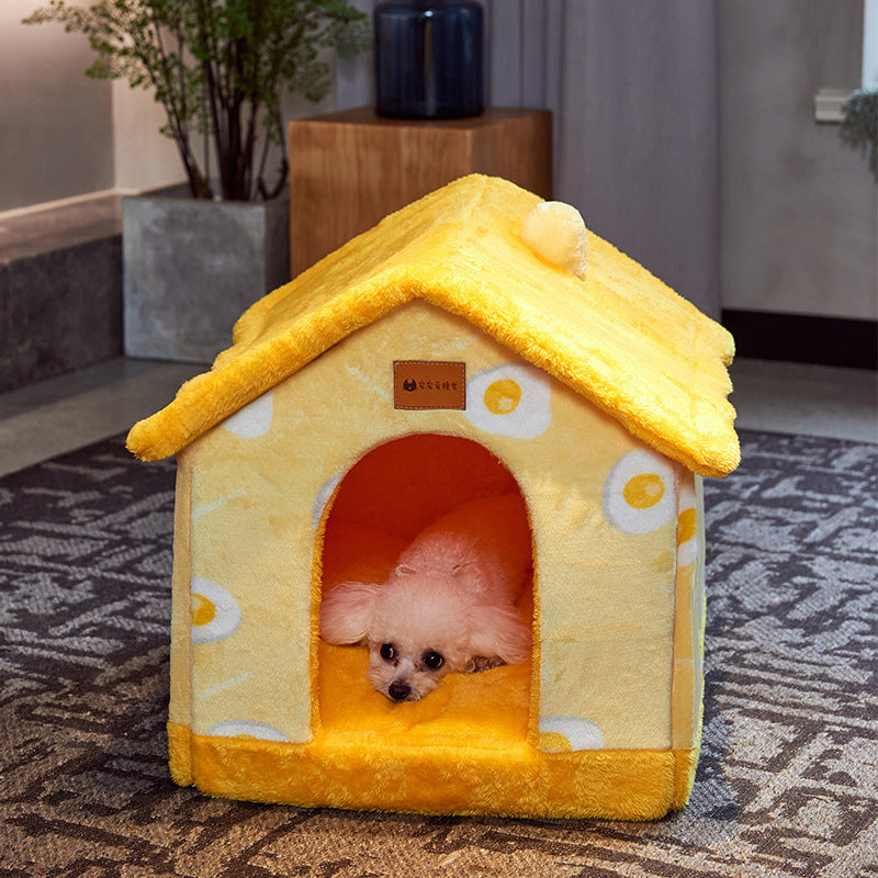 PETS&CLEAN Cat and Dog Bed Sleep Enclosed Cave