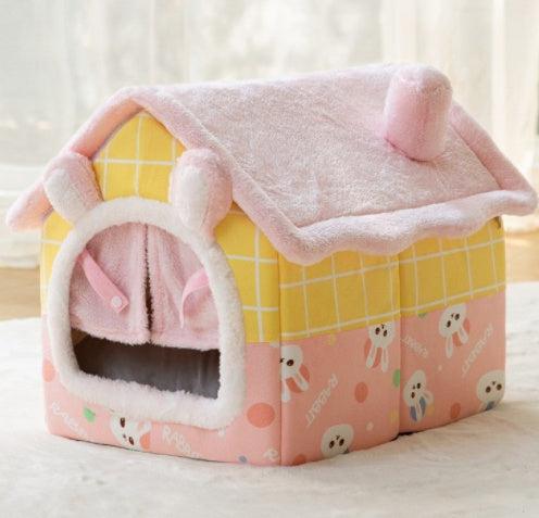 PETS&CLEAN Cat and Dog Bed Sleep Enclosed Cave