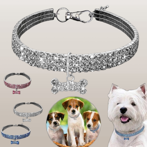 PETS&CLEAN Bling Dog Collar Puppy Pet Dog Collars Leash For Small Medium pets