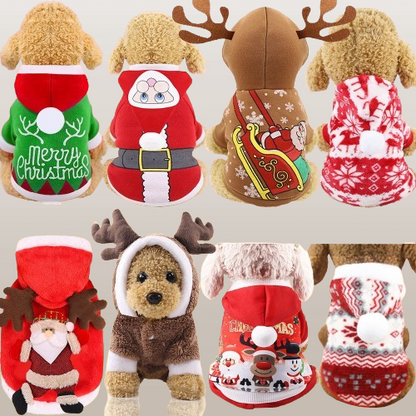 PETS&CLEAN Christmas-style fleece dog dress