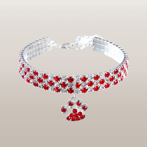 PETS&CLEAN Pet Collar With Diamonds