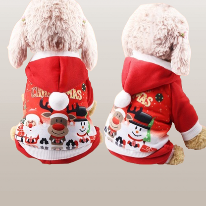 PETS&CLEAN Christmas-style fleece dog dress