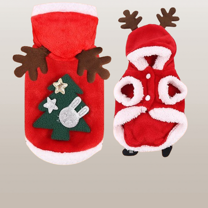 PETS&CLEAN Christmas-style fleece dog dress