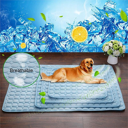 PETS&CLEAN Pet Dog Cat Ice Silk Cold Nest Pad For Cooling