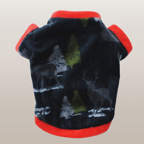 PETS&CLEAN Dog Christmas Clothing Optional Classic Pattern Christmas Hat Ginger Cake Autumn And Winter Pullover Fluffy Jacket Warm Hoodie