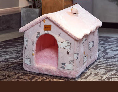 PETS&CLEAN Cat and Dog Bed  Sleep Enclosed Cave