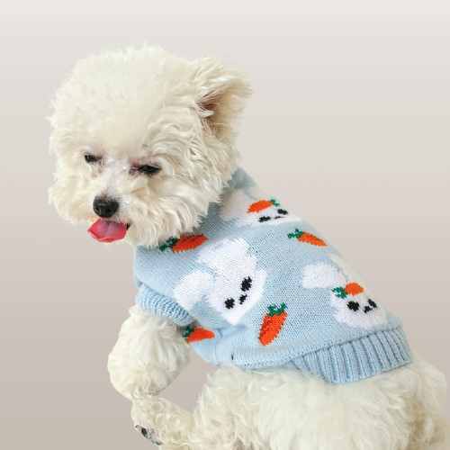 PETS&CLEAN Bowknot Dog Clothes Costume Hollow Knit Sweater