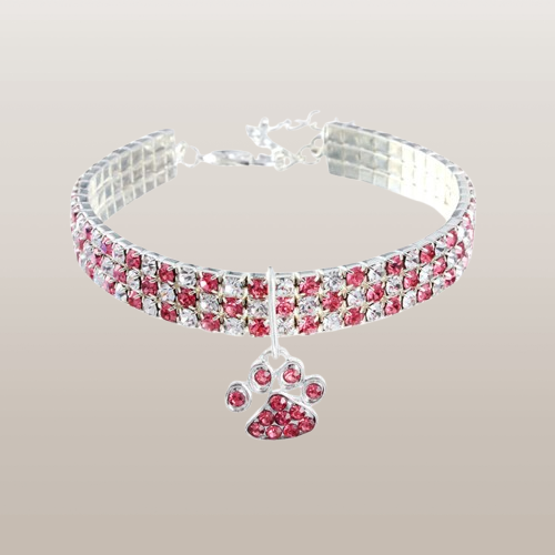 PETS&CLEAN Pet Collar With Diamonds