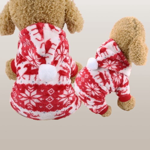 PETS&CLEAN Christmas-style fleece dog dress