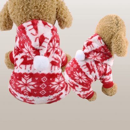 PETS&CLEAN Christmas-style fleece dog dress