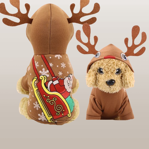 PETS&CLEAN Christmas-style fleece dog dress