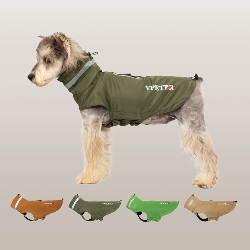 PETS&CLEAN Dog Outdoor Windproof Rain Raincoat Puppy Reflective Pet Poncho