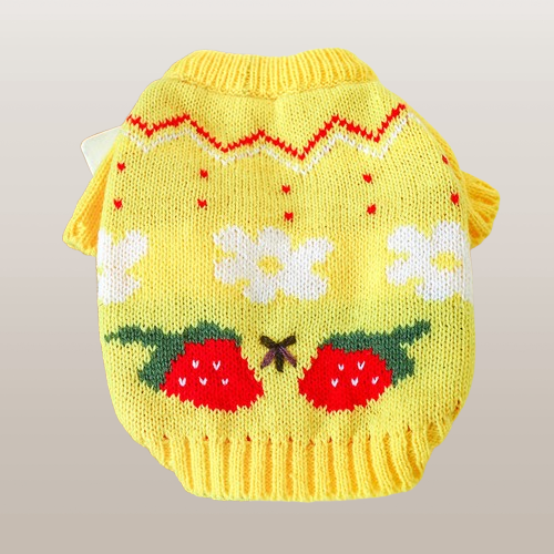 PETS&CLEAN Bowknot Dog Clothes Costume Hollow Knit Sweater