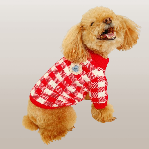 PETS&CLEAN Bowknot Dog Clothes Costume Hollow Knit Sweater