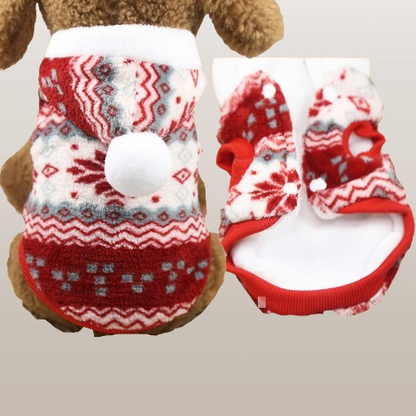 PETS&CLEAN Christmas-style fleece dog dress