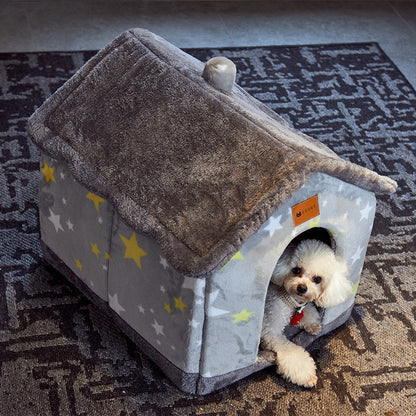 PETS&CLEAN Cat and Dog Bed  Sleep Enclosed Cave