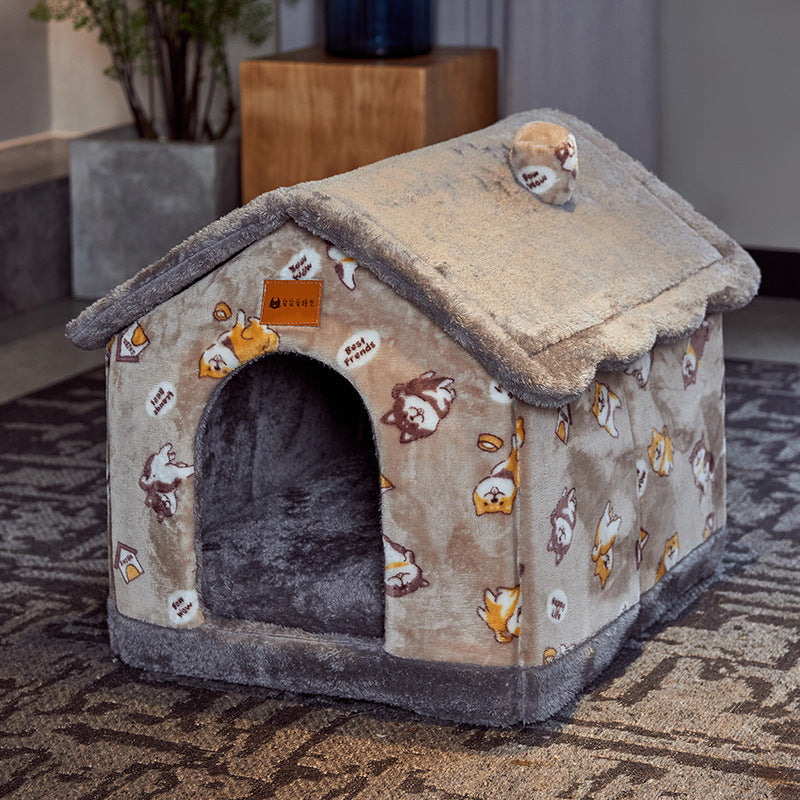 PETS&CLEAN Cat and Dog Bed  Sleep Enclosed Cave