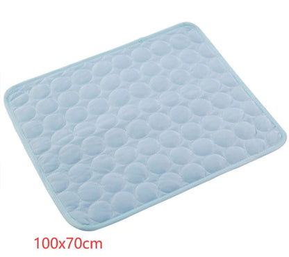 PETS&CLEAN Pet Dog Cat Ice Silk Cold Nest Pad For Cooling