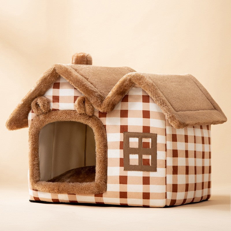 PETS&CLEAN Cat and Dog Bed  Sleep Enclosed Cave