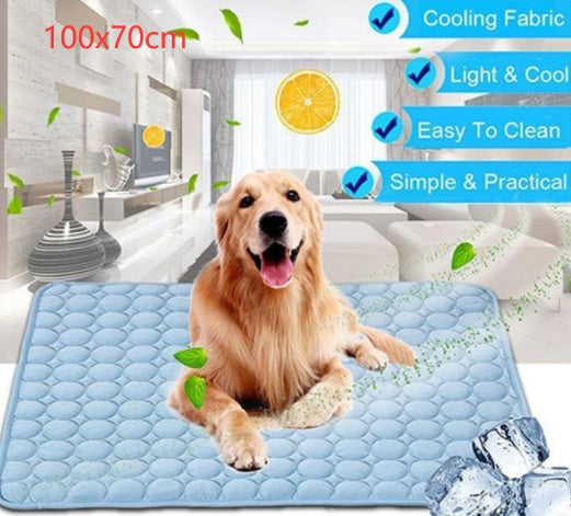 PETS&CLEAN Pet Dog Cat Ice Silk Cold Nest Pad For Cooling