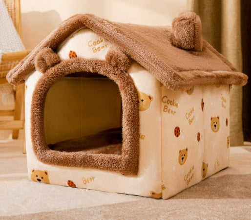 PETS&CLEAN Cat and Dog Bed  Sleep Enclosed Cave