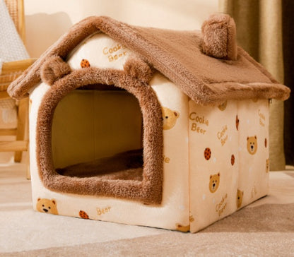 PETS&CLEAN Cat and Dog Bed  Sleep Enclosed Cave
