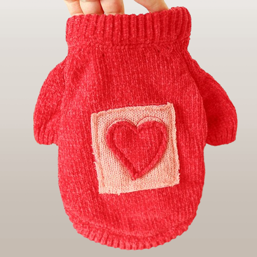 PETS&CLEAN Bowknot Dog Clothes Costume Hollow Knit Sweater