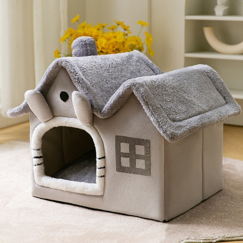 PETS&CLEAN Cat and Dog Bed  Sleep Enclosed Cave