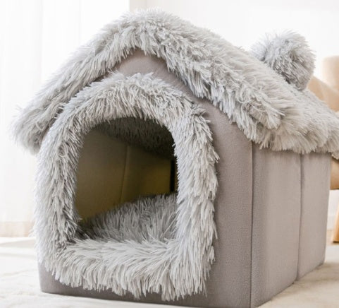 PETS&CLEAN Cat and Dog Bed  Sleep Enclosed Cave