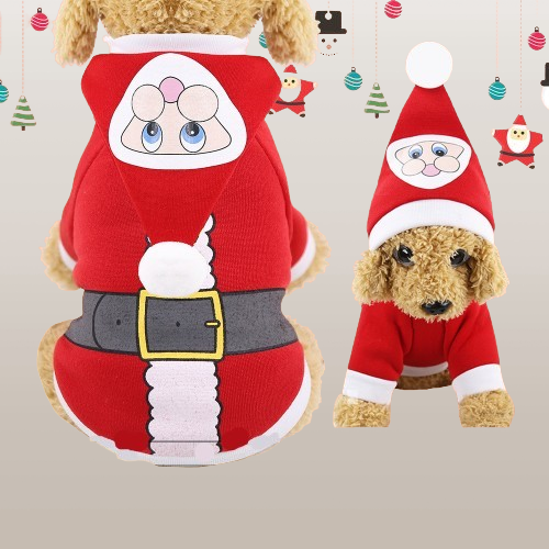 PETS&CLEAN Christmas-style fleece dog dress