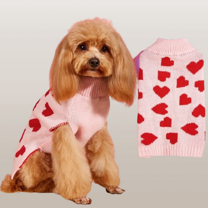 PETS&CLEAN  Fashion Personality Bow Love Heart Dog Sweater
