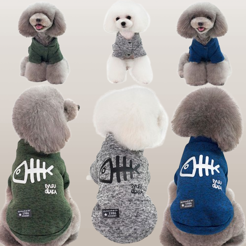 PETS&CLEAN Pet Clothes Fishbone Pattern Small Dog