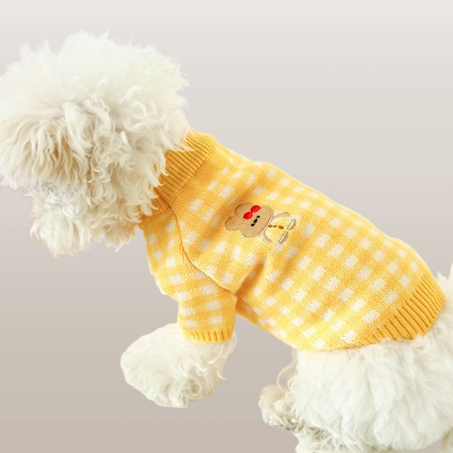 PETS&CLEAN Bowknot Dog Clothes Costume Hollow Knit Sweater