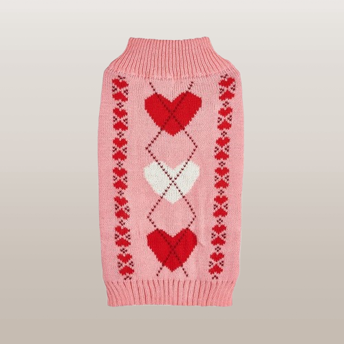 PETS&CLEAN  Fashion Personality Bow Love Heart Dog Sweater