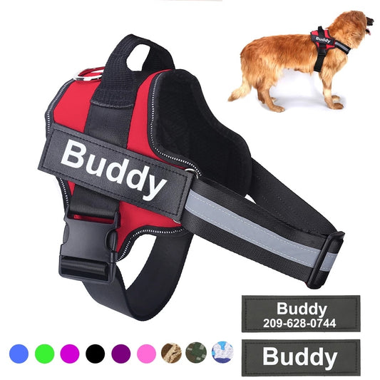 PETS&CLEAN Personalized Dog Harness Reflective Breathable Adjustable