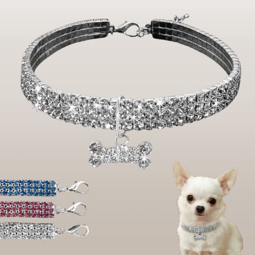 PETS&CLEAN Bling Dog Collar Puppy Pet Dog Collars Leash For Small Medium pets
