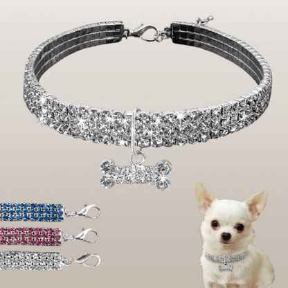 PETS&CLEAN Bling Dog Collar Puppy Pet Dog Collars Leash For Small Medium pets
