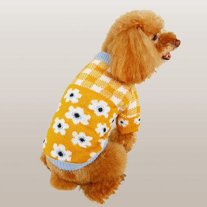 PETS&CLEAN Bowknot Dog Clothes Costume Hollow Knit Sweater
