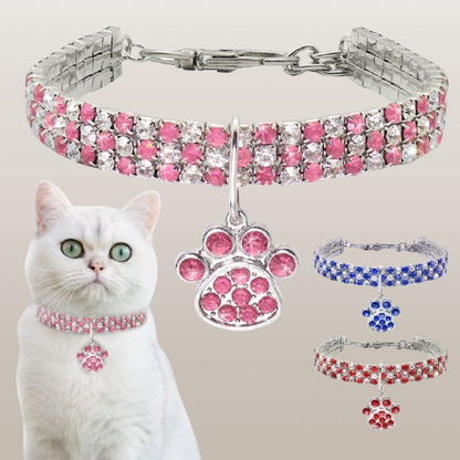 PETS&CLEAN Pet Collar With Diamonds
