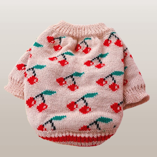 PETS&CLEAN Bowknot Dog Clothes Costume Hollow Knit Sweater