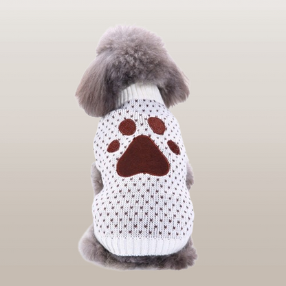 PETS&CLEAN Pet Bone Stripe High Neck Christmas Sweater